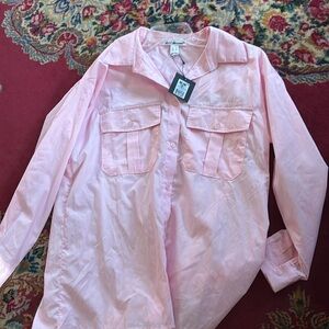 Charlotte Russe Light Pink Button-Up Blouse